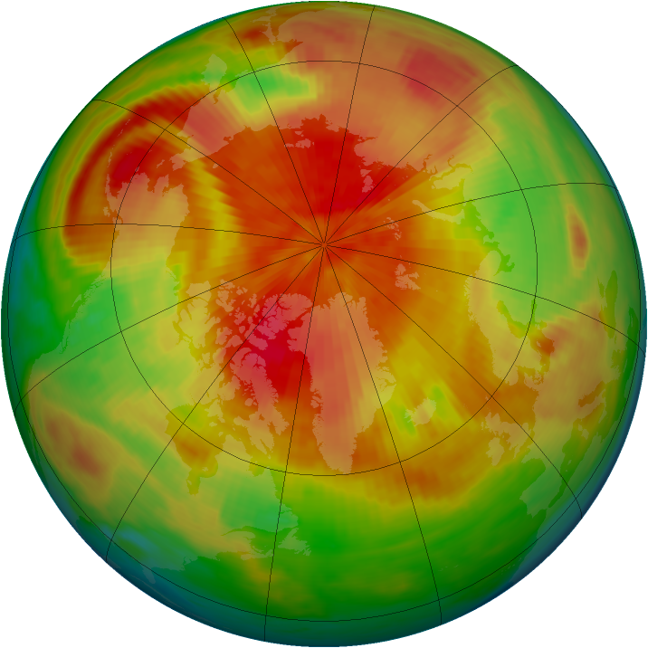 Arctic ozone map for 05 April 1983